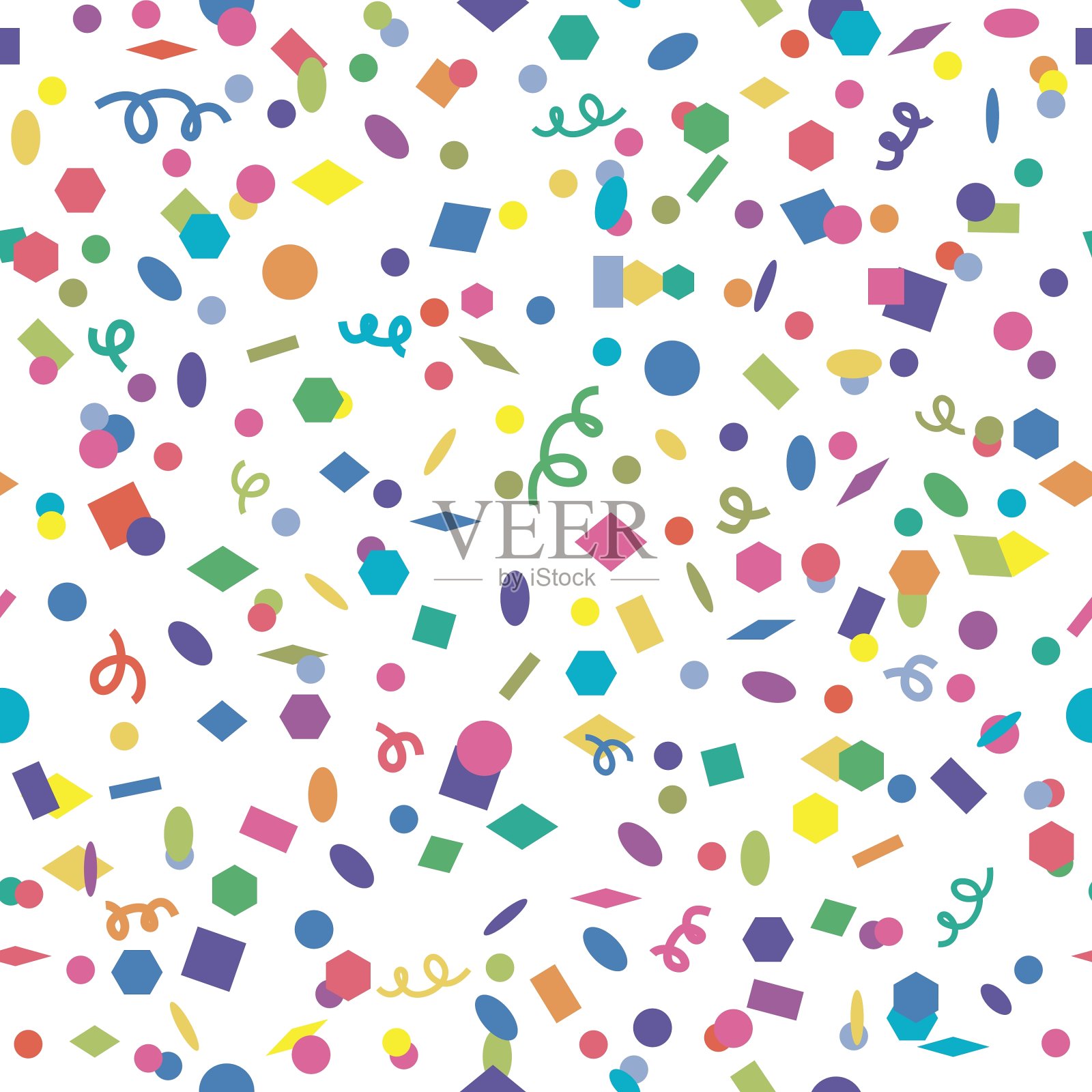 五彩纸屑背景插画图片素材