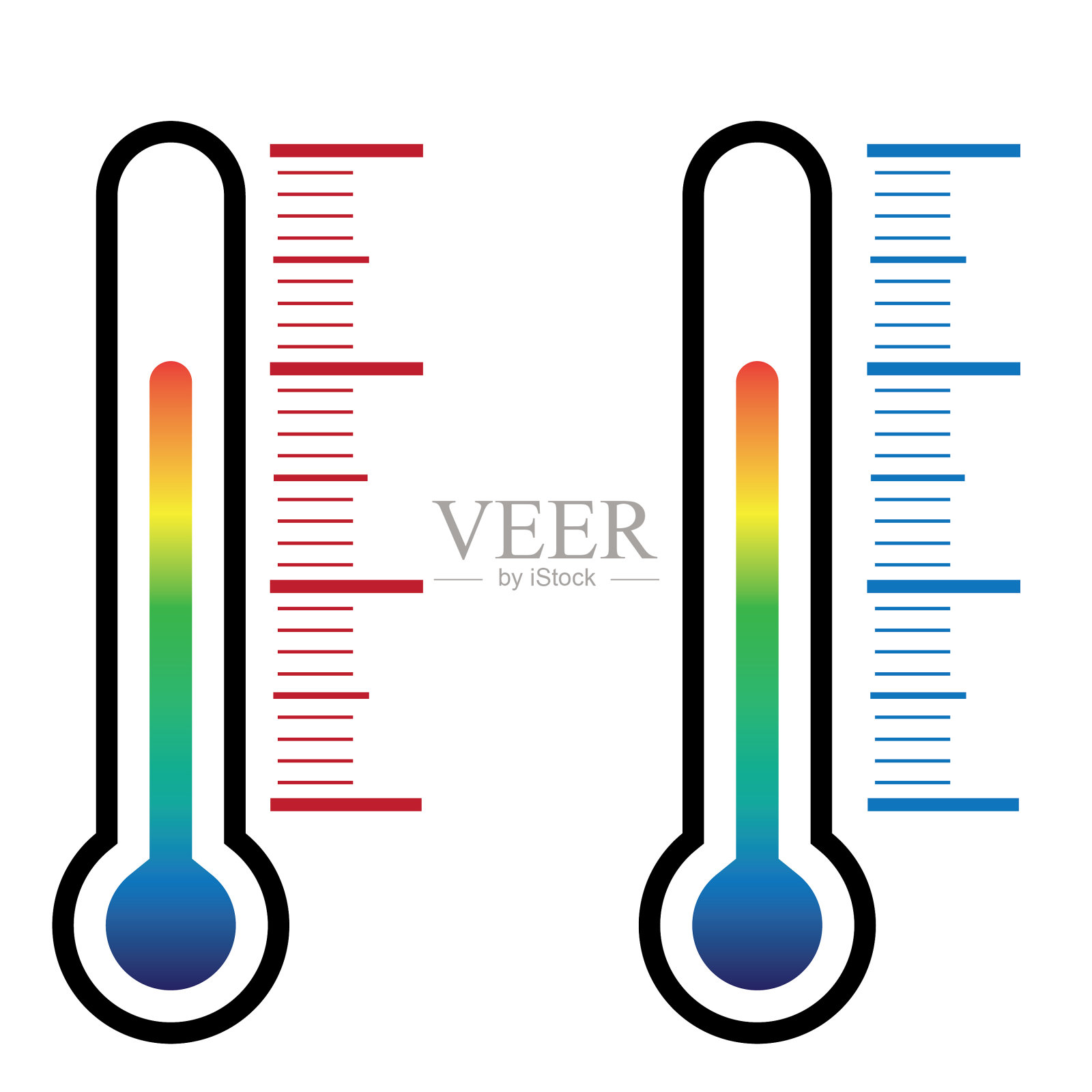 温度计图标上的白色背景图标素材