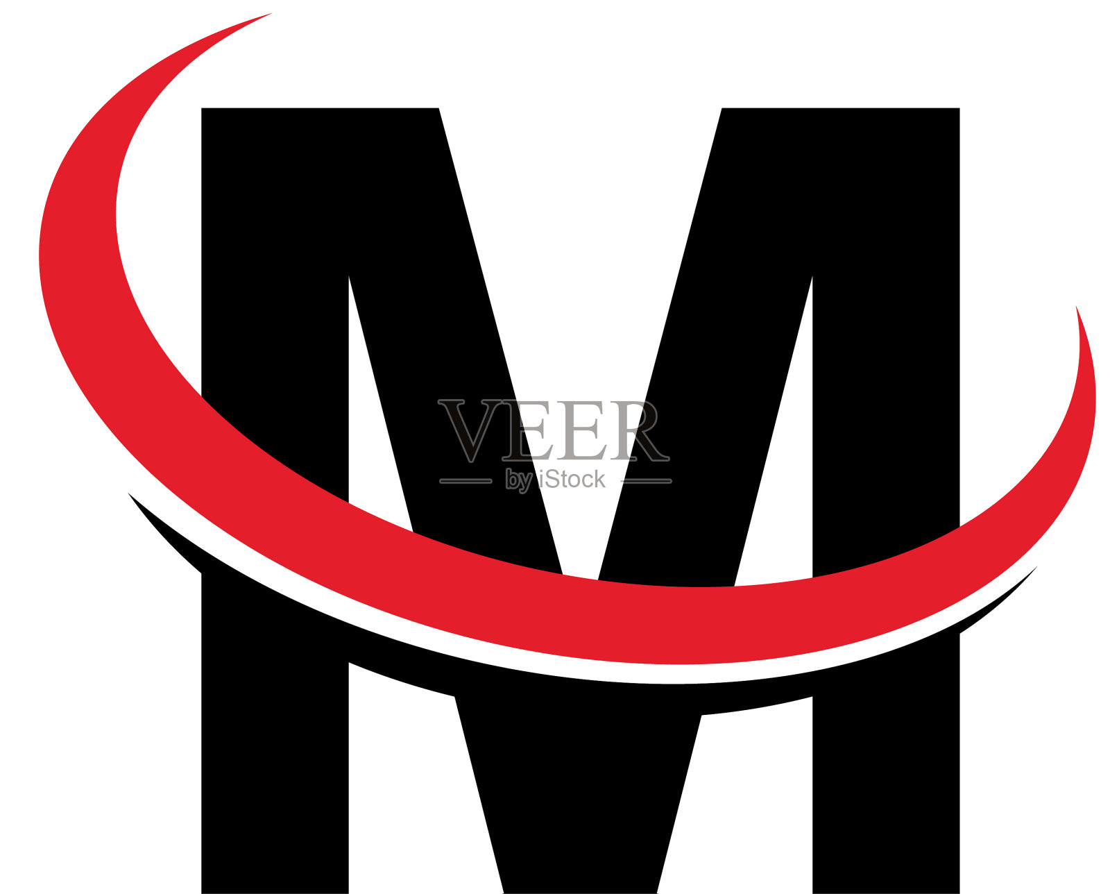 现代图标解决字母m设计元素图片