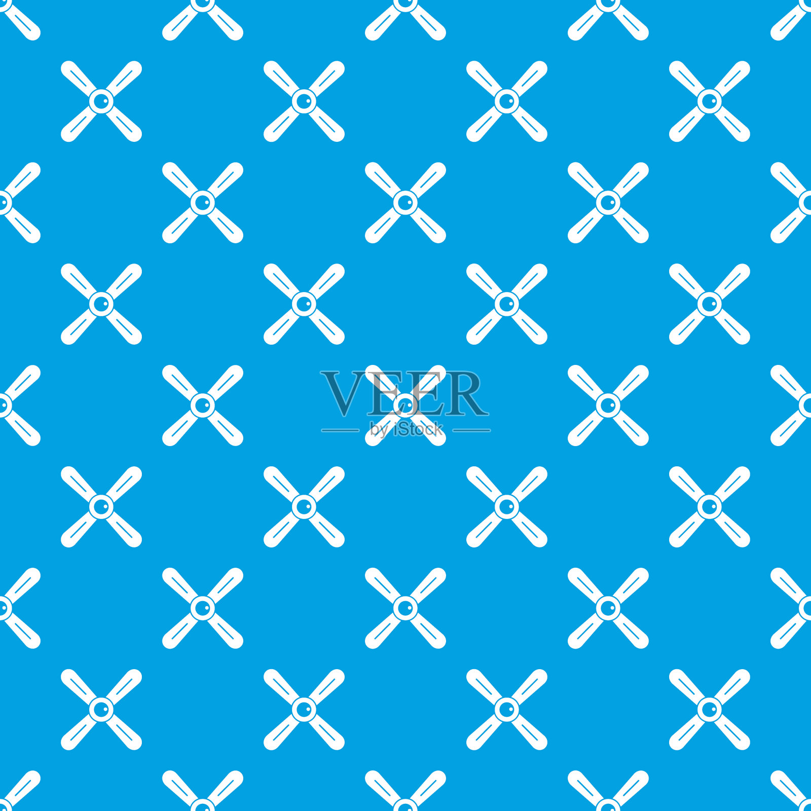 螺旋桨图案无缝蓝插画图片素材