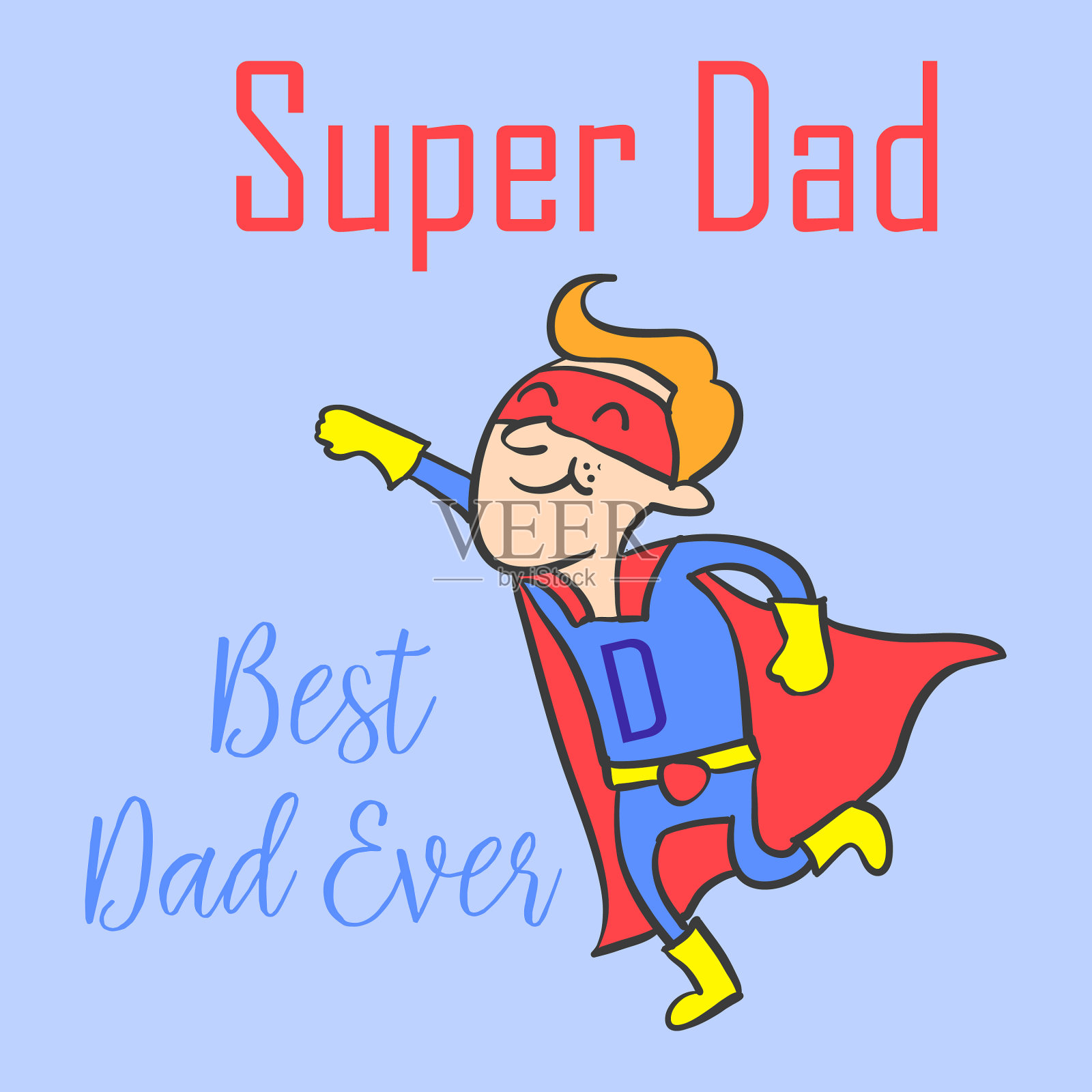 最好的父亲设计庆典插画图片素材