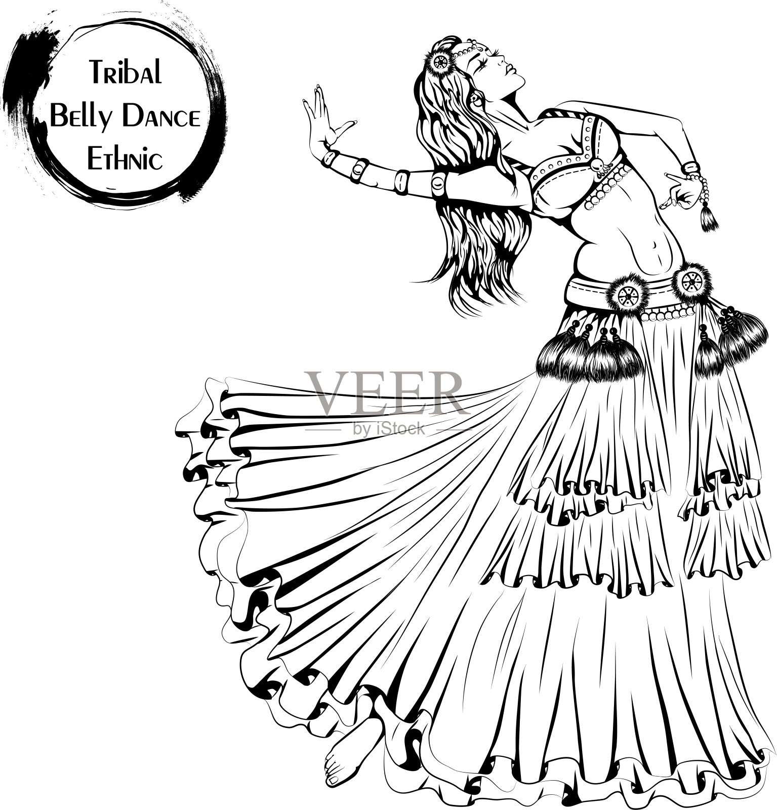 舞线部落肚皮舞设计元素图片