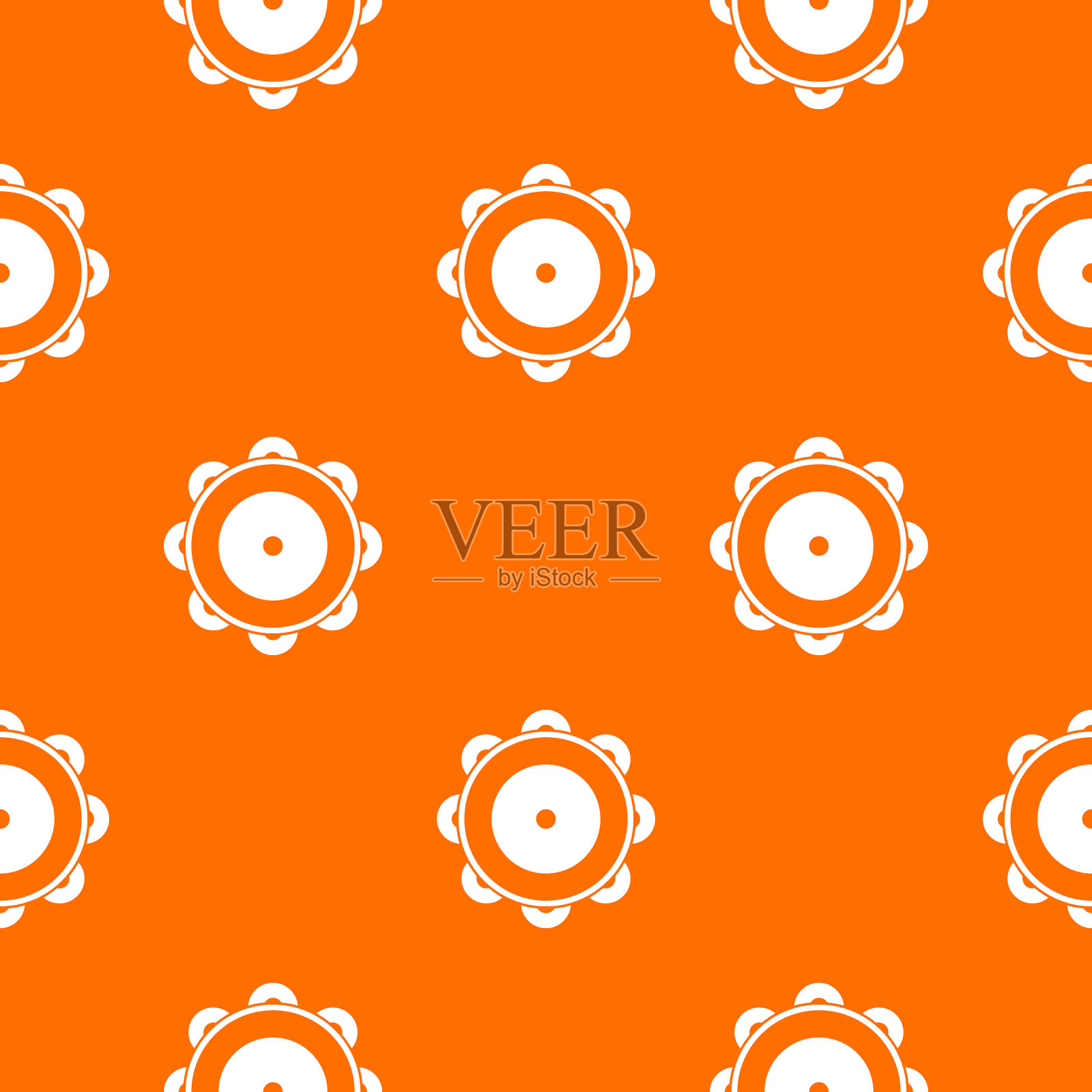 手鼓模式无缝插画图片素材