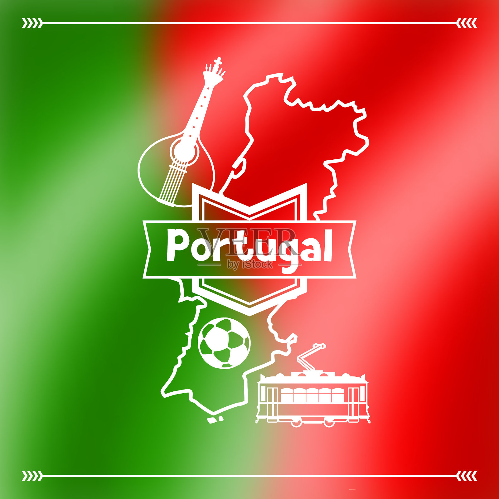葡萄牙背景设计葡萄牙国籍插画图片素材