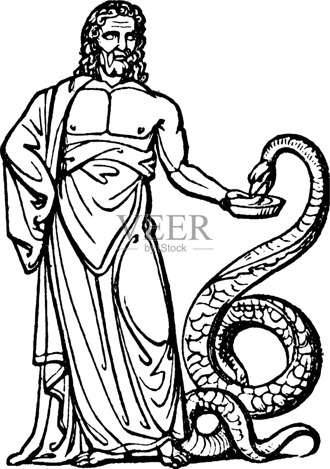 医师的插画图片素材