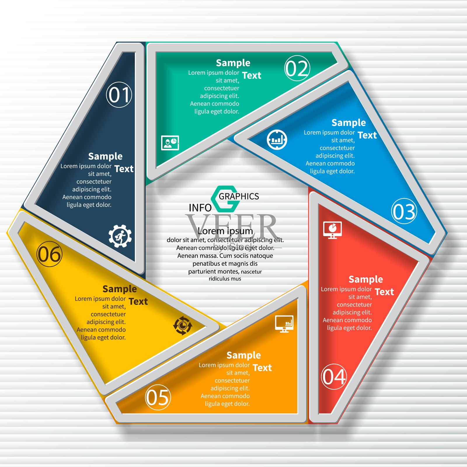 摘要三维纸张信息图插画图片素材