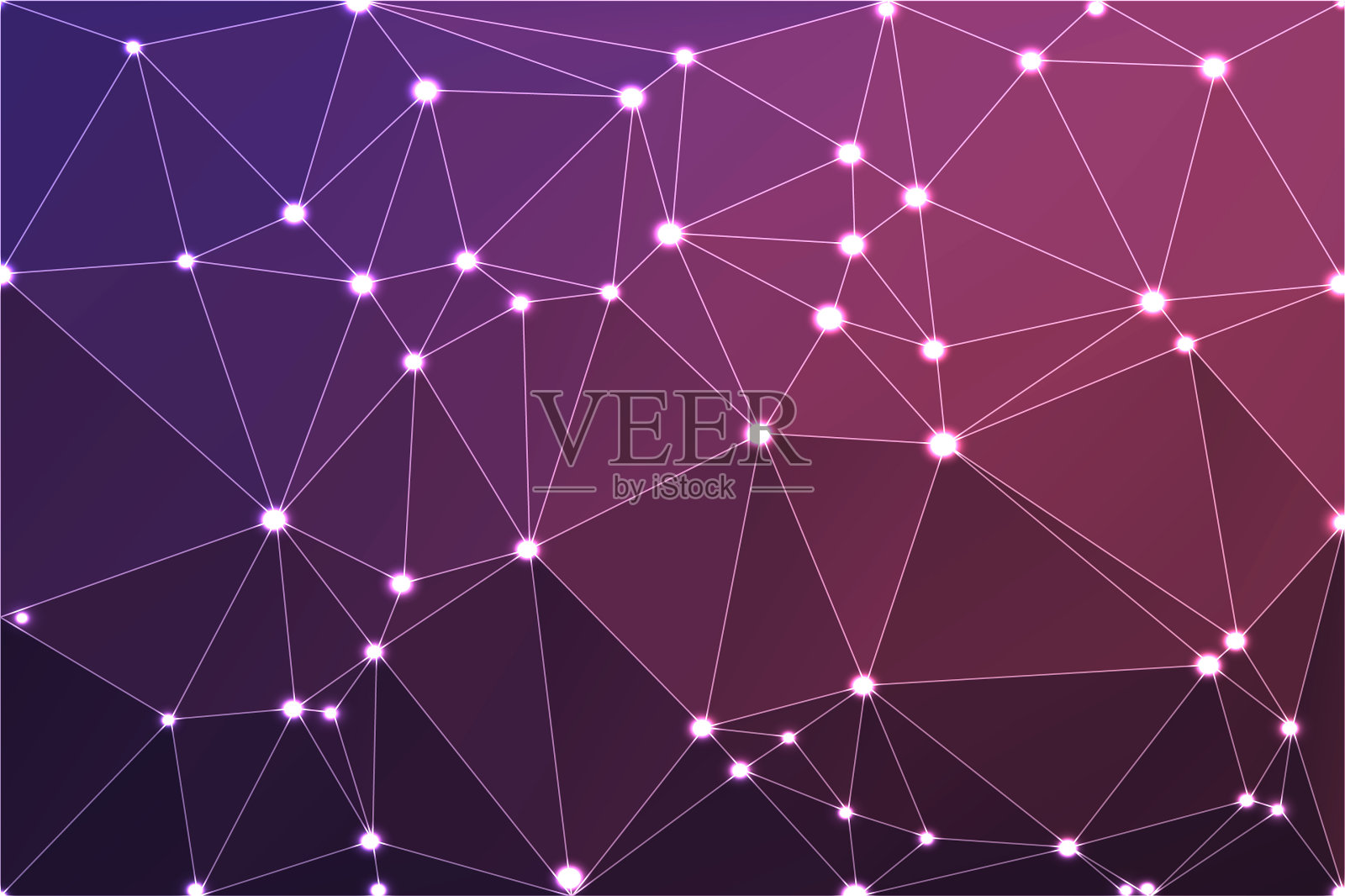 紫蓝色粉红色几何背景与网格插画图片素材