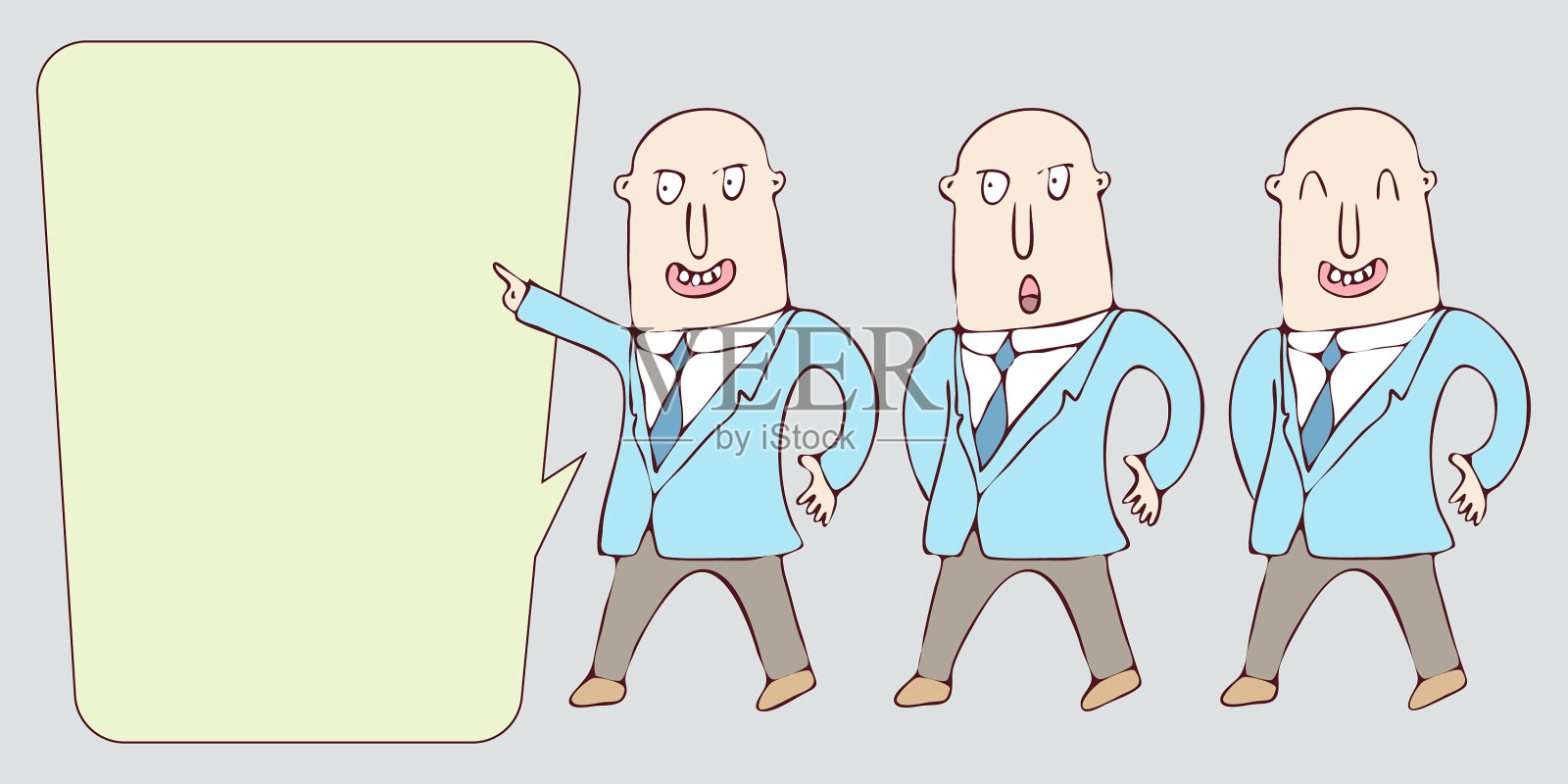 数字绘制的解说员商业人物性格插画图片素材