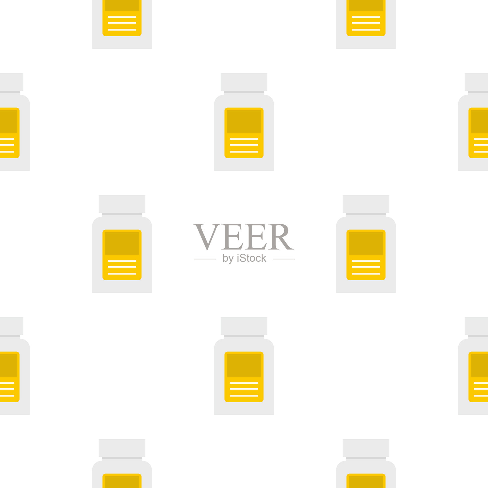 药品瓶图案无缝插画图片素材