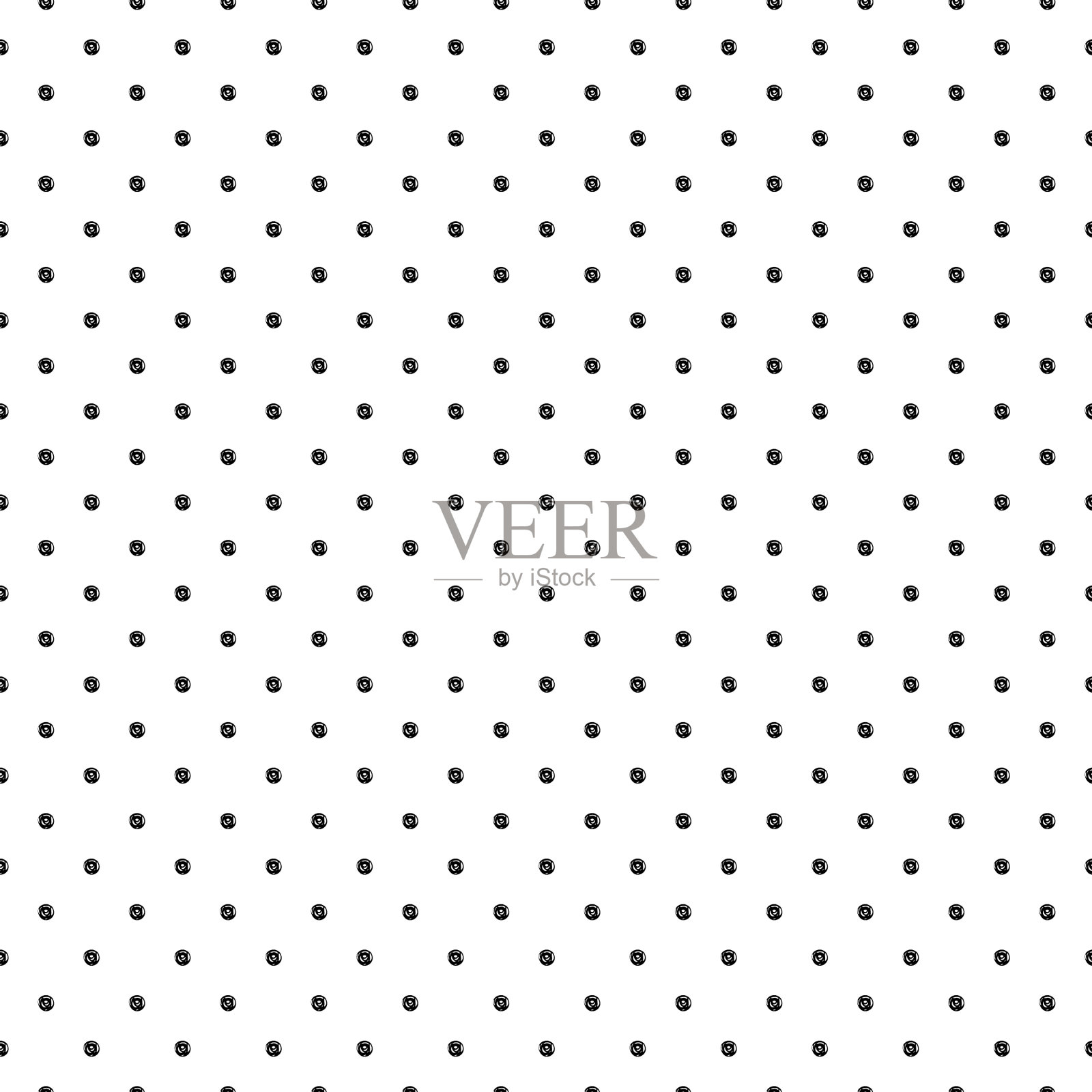 手绘圆点无缝图案插画图片素材