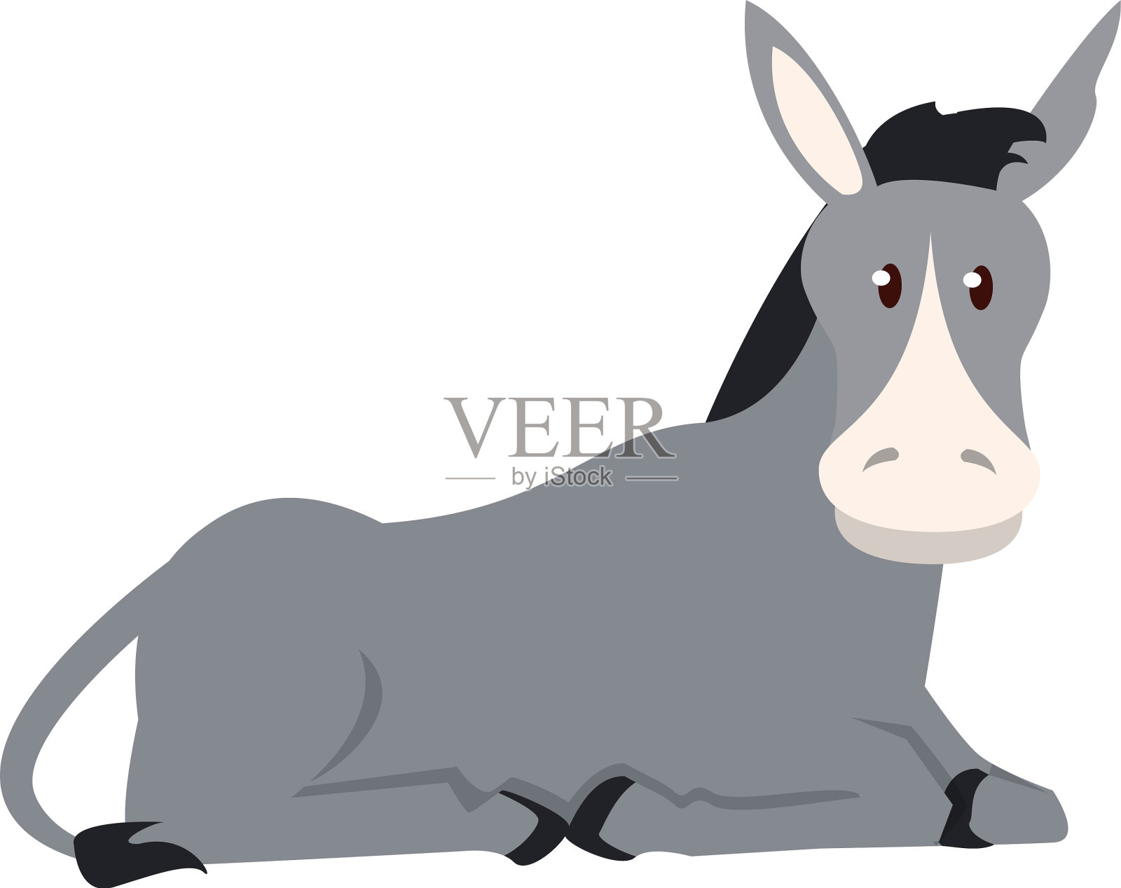 农场可爱的哺乳动物卡通插画图片素材