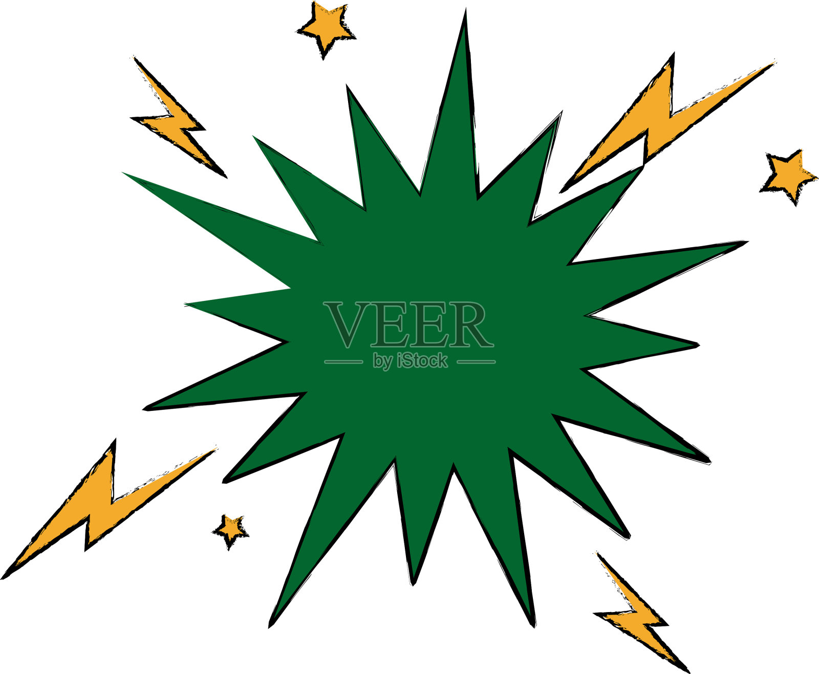 漫画彩云波普艺术信息演讲卡通插画图片素材