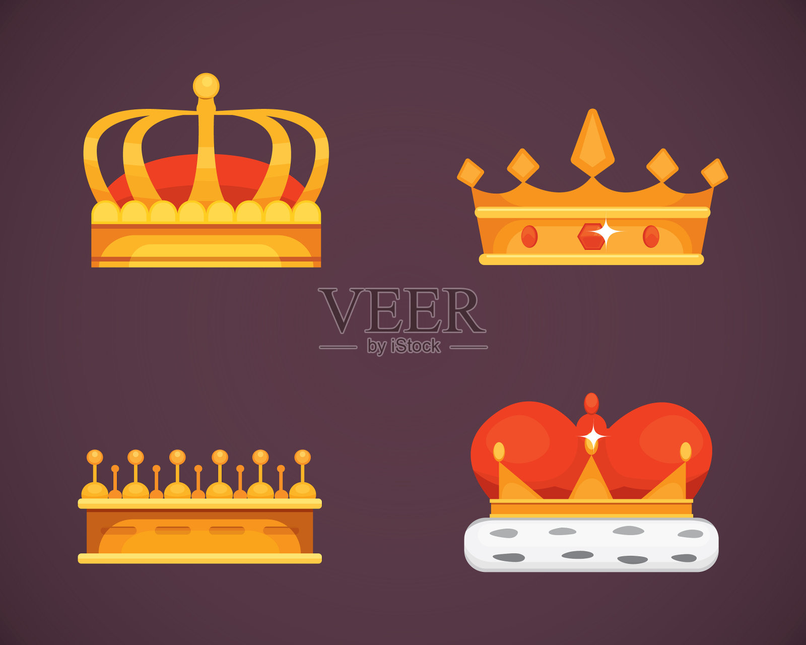 为获奖者收集的皇冠图标奖插画图片素材