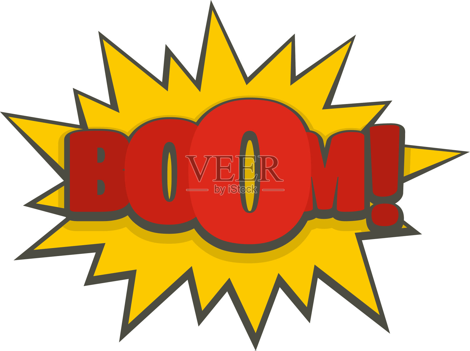 漫画爆大图标平风格设计元素图片