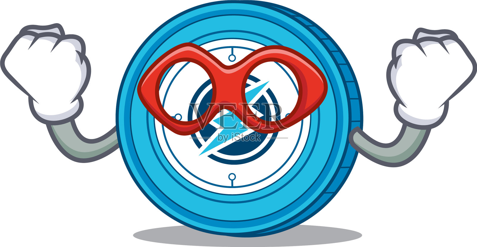 超级英雄电子硬币人物卡通设计元素图片