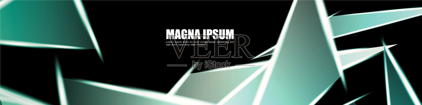 背景为发光三角形图案插画图片素材