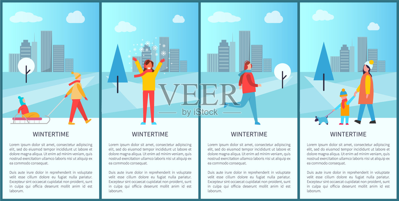 冬季活动海报插画图片素材