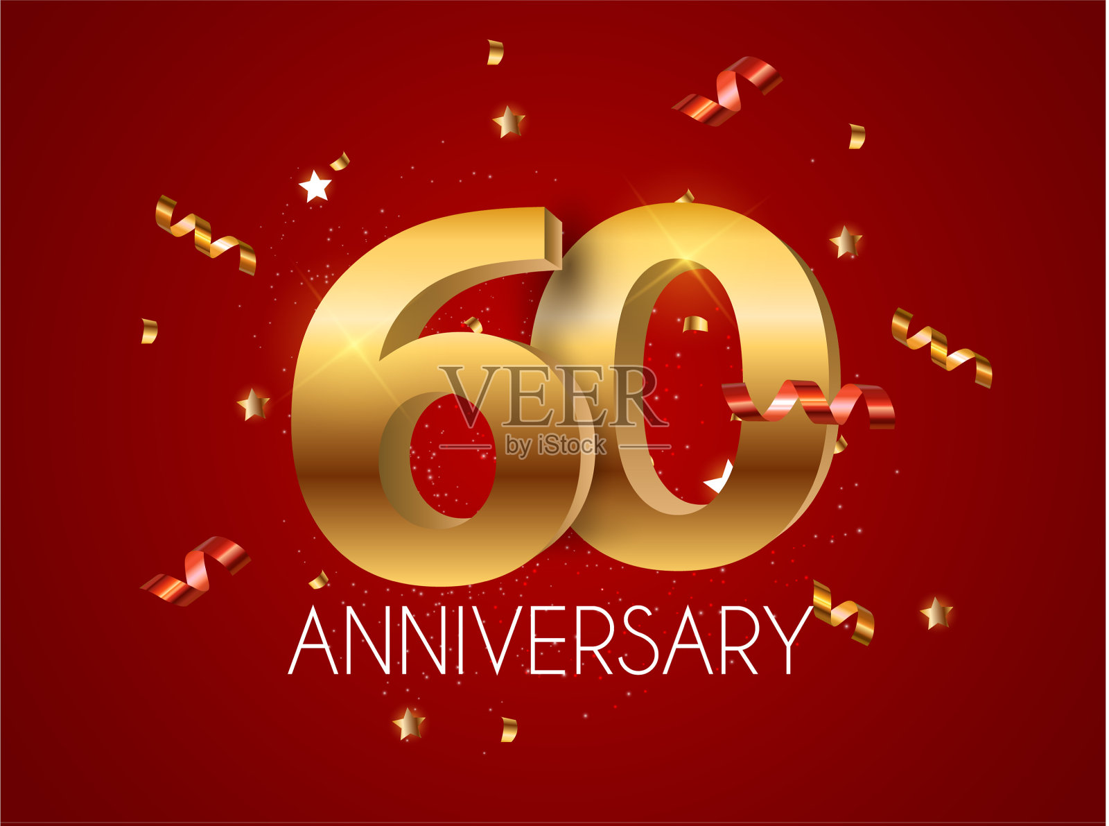 模板标志60周年纪念插画图片素材