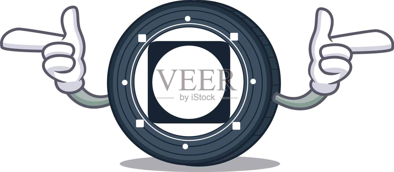 指向手指字节球字节硬币字符设计元素图片