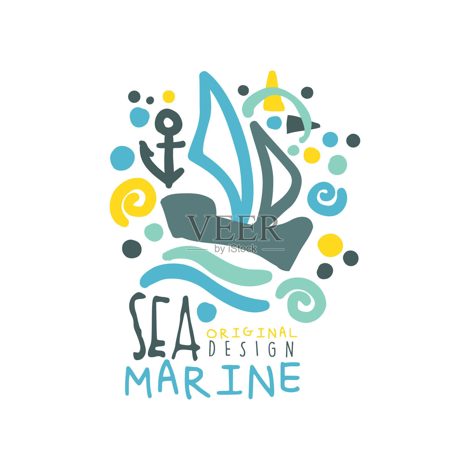 海洋海洋原船标志设计模板设计元素图片