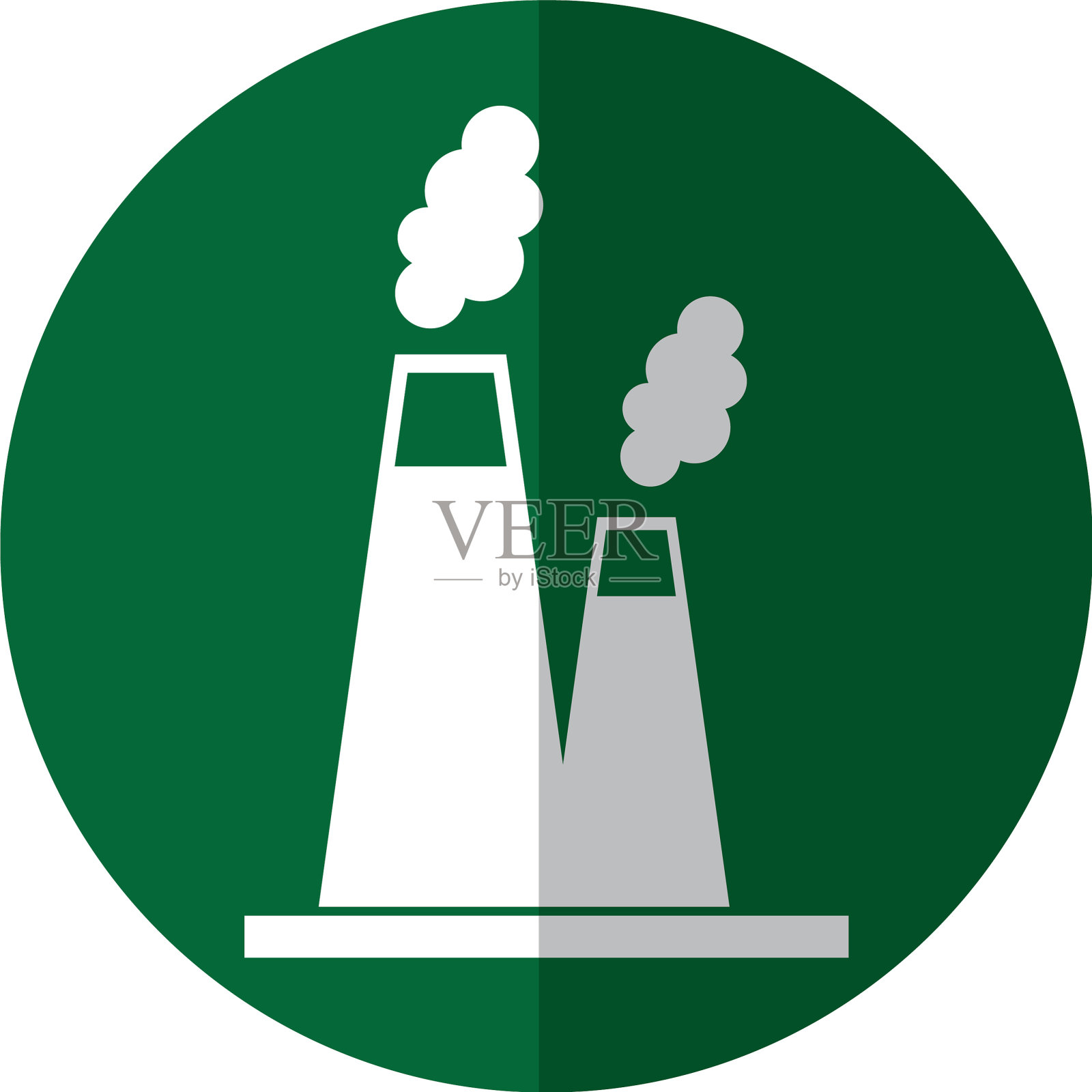 工厂工业烟囱图标插画图片素材