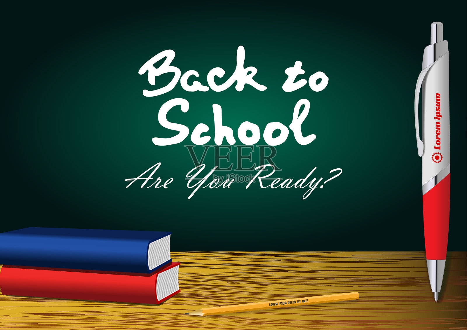 回到学校海报横幅或标签模板插画图片素材