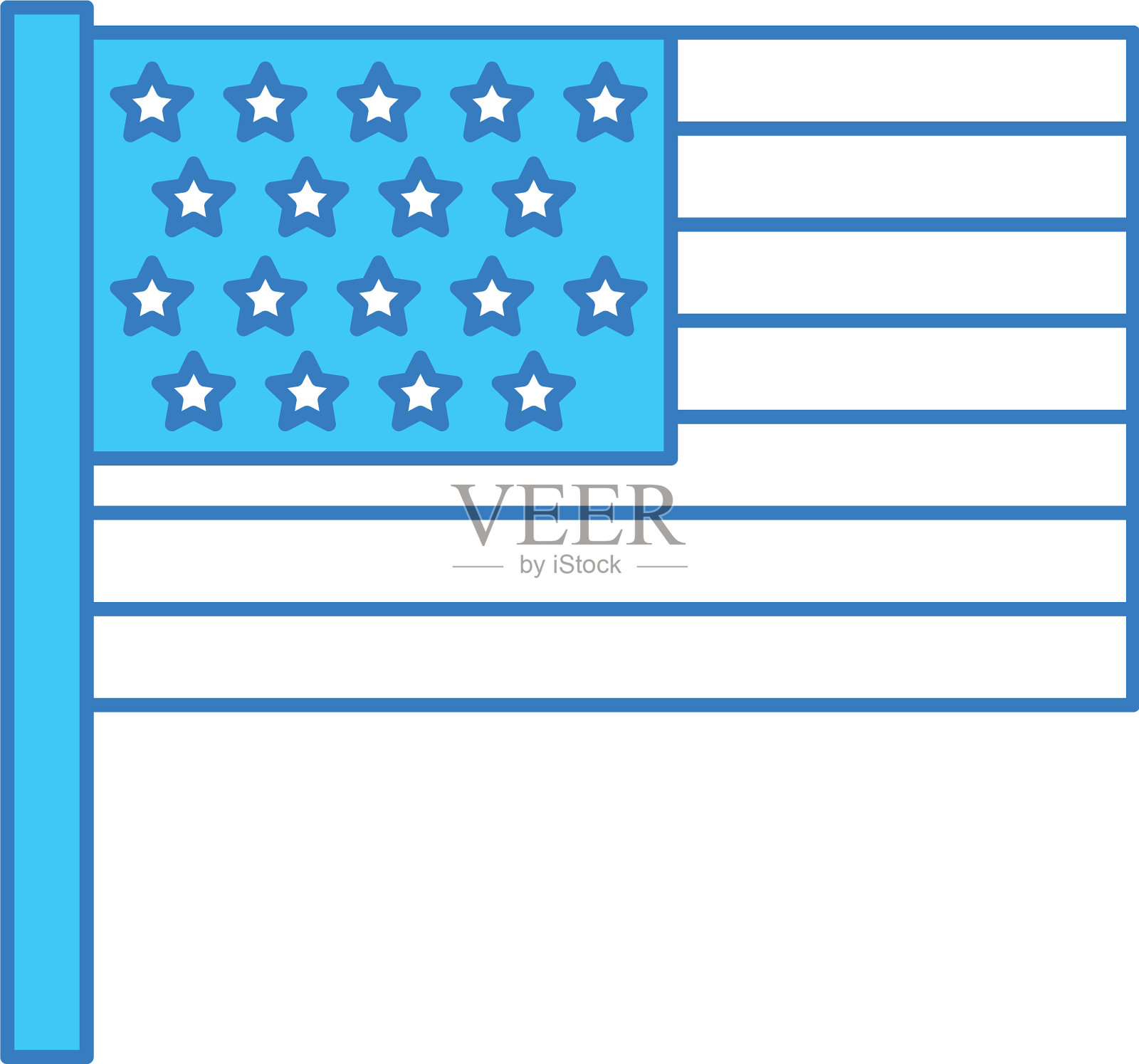 美国国旗插画图片素材