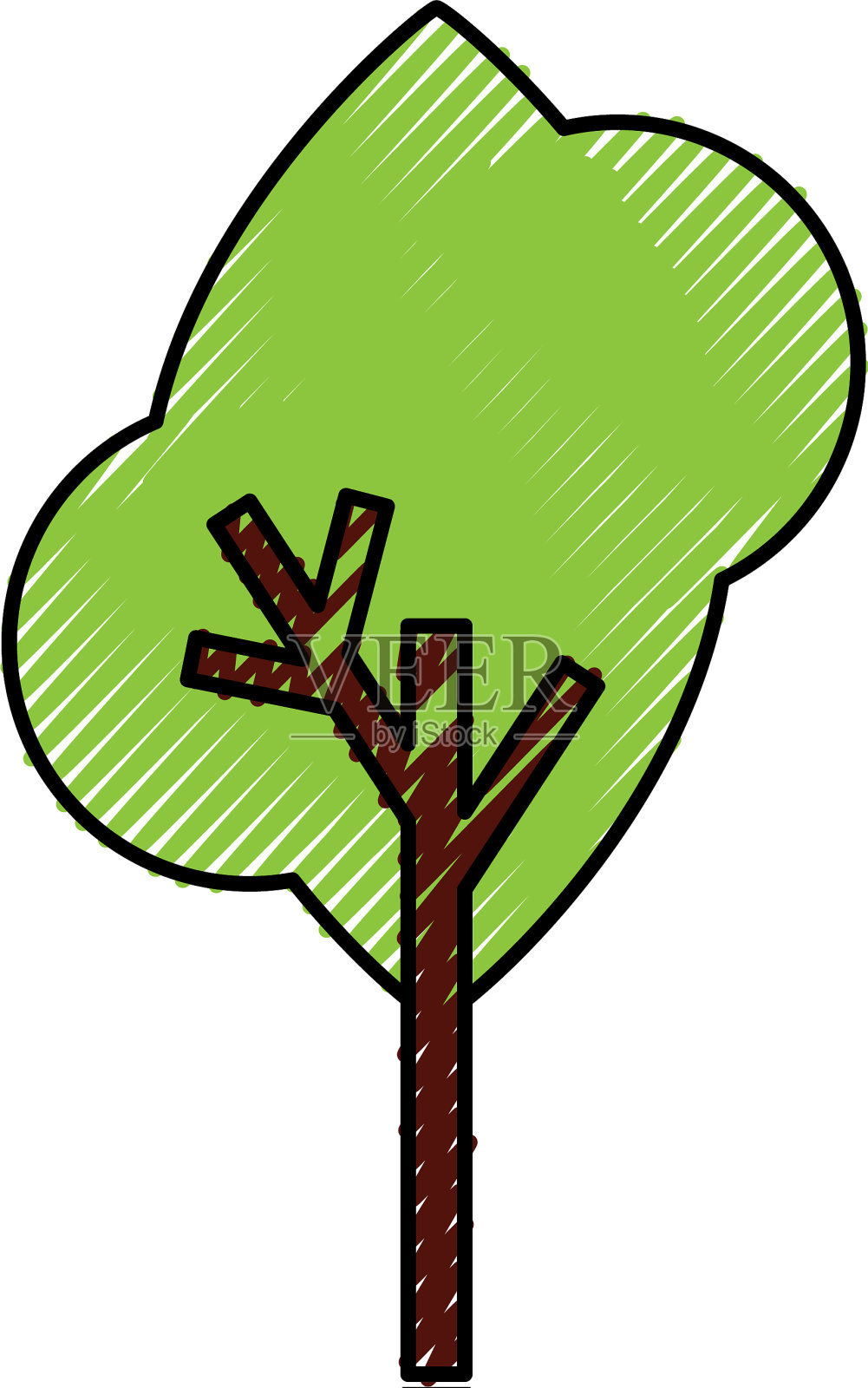 树植物孤立图标设计元素图片