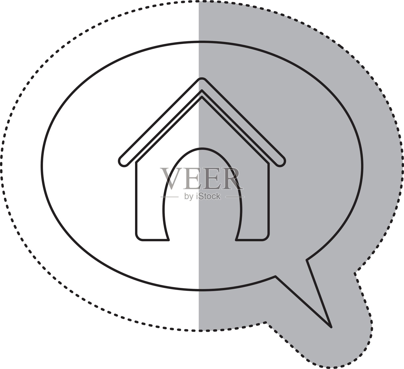 单色轮廓和中影贴纸插画图片素材