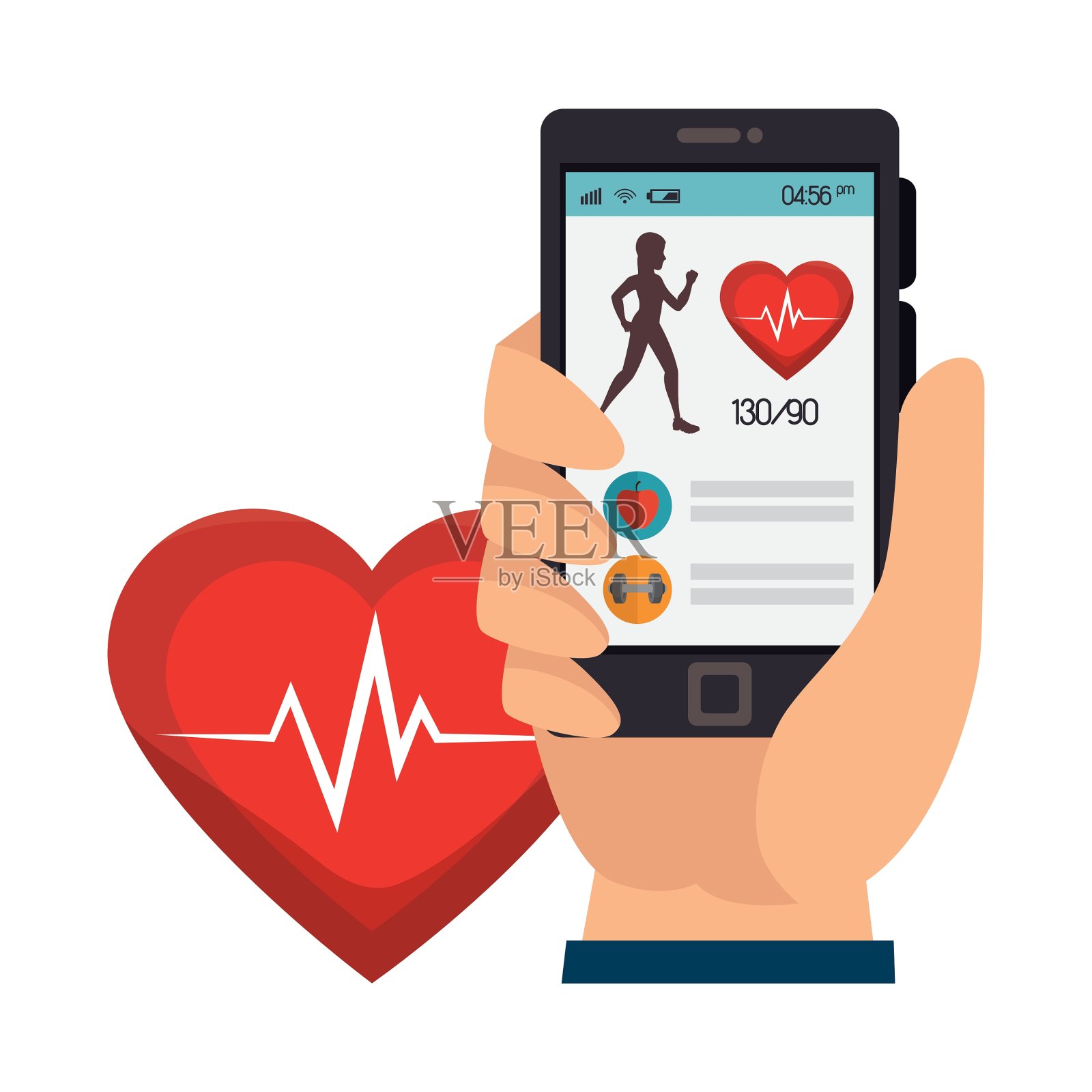 可穿戴技术，健康生活方式设计元素图片