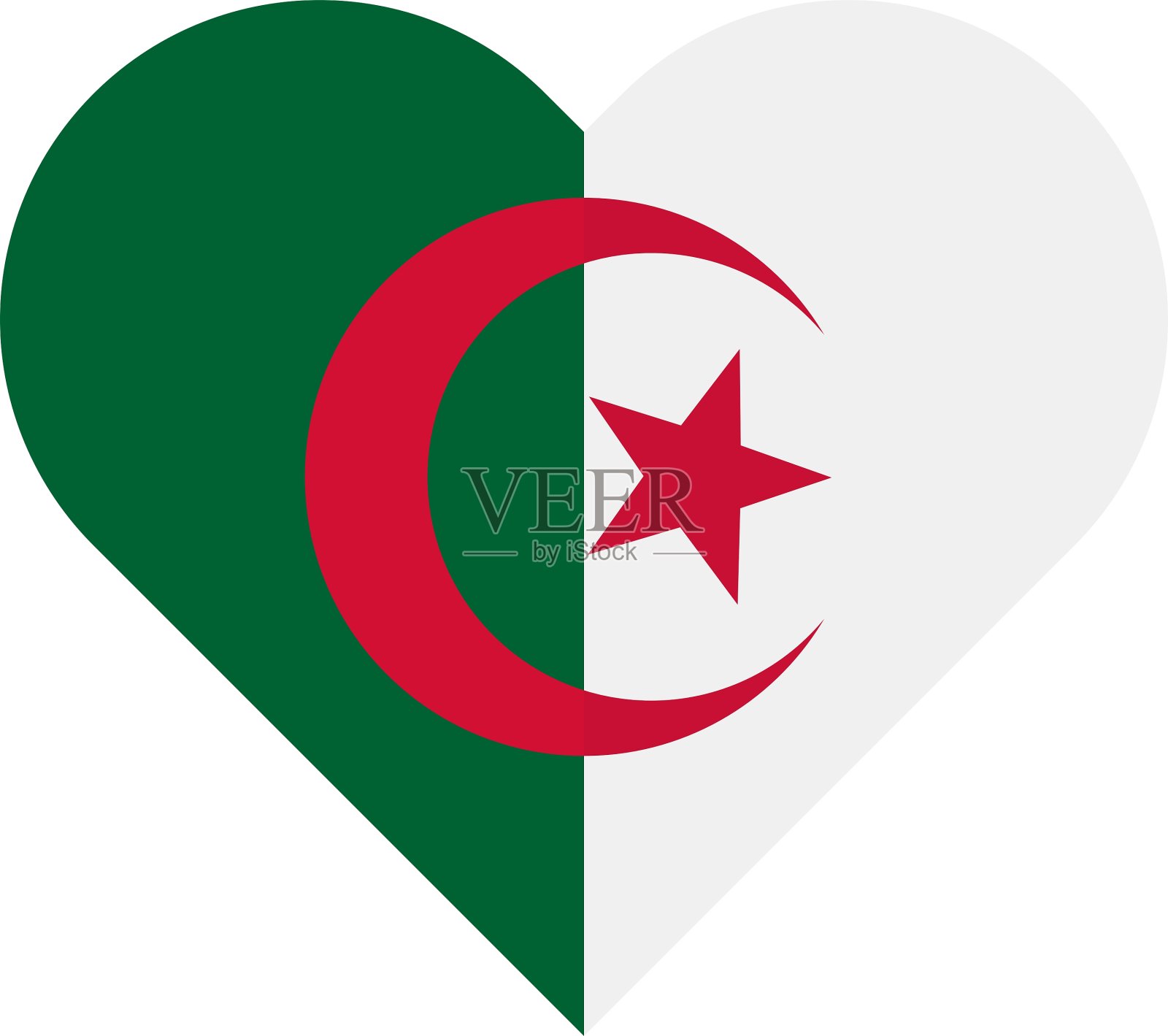 阿尔及利亚平心旗插画图片素材