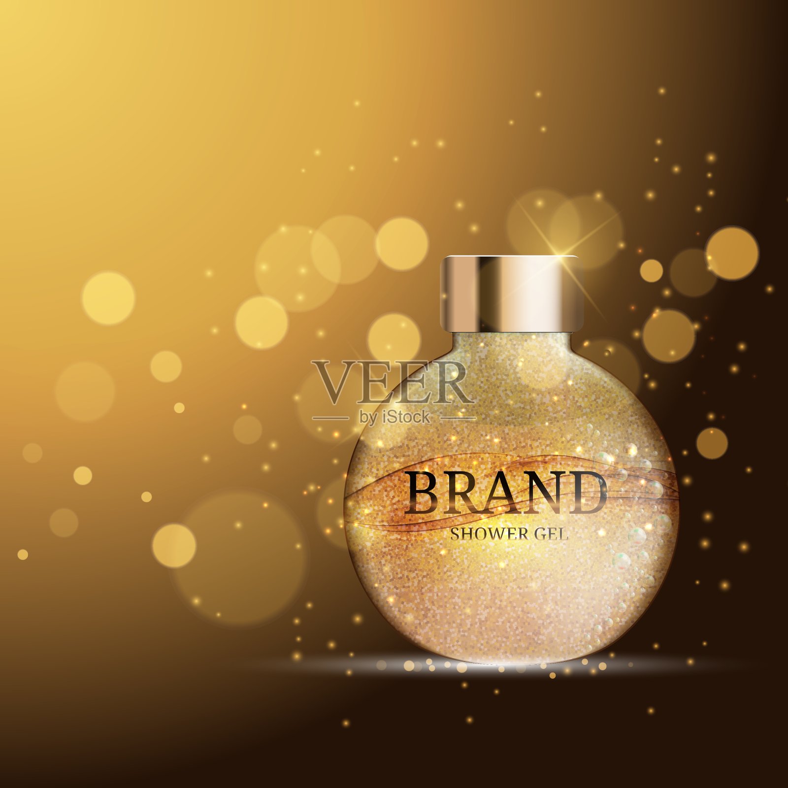 沐浴露瓶模板广告或杂志设计模板素材