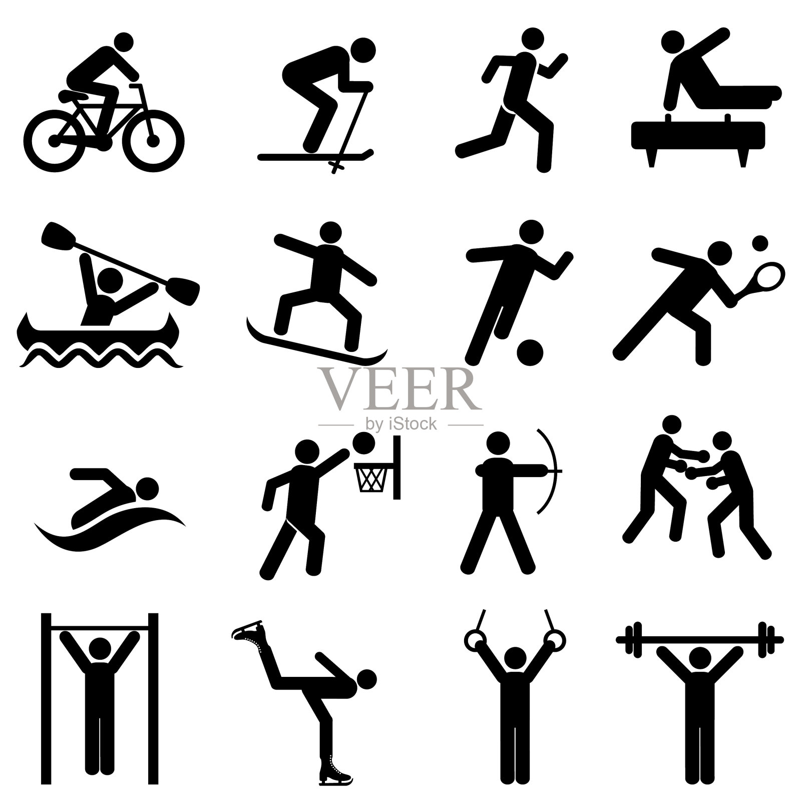 体育健身活动和运动图标图标素材