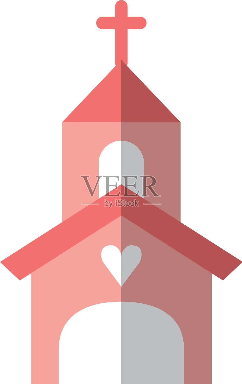 教堂建筑孤立图标设计元素图片