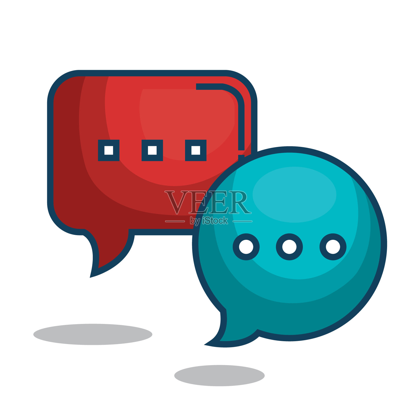 语音气泡消息孤立图标图标素材