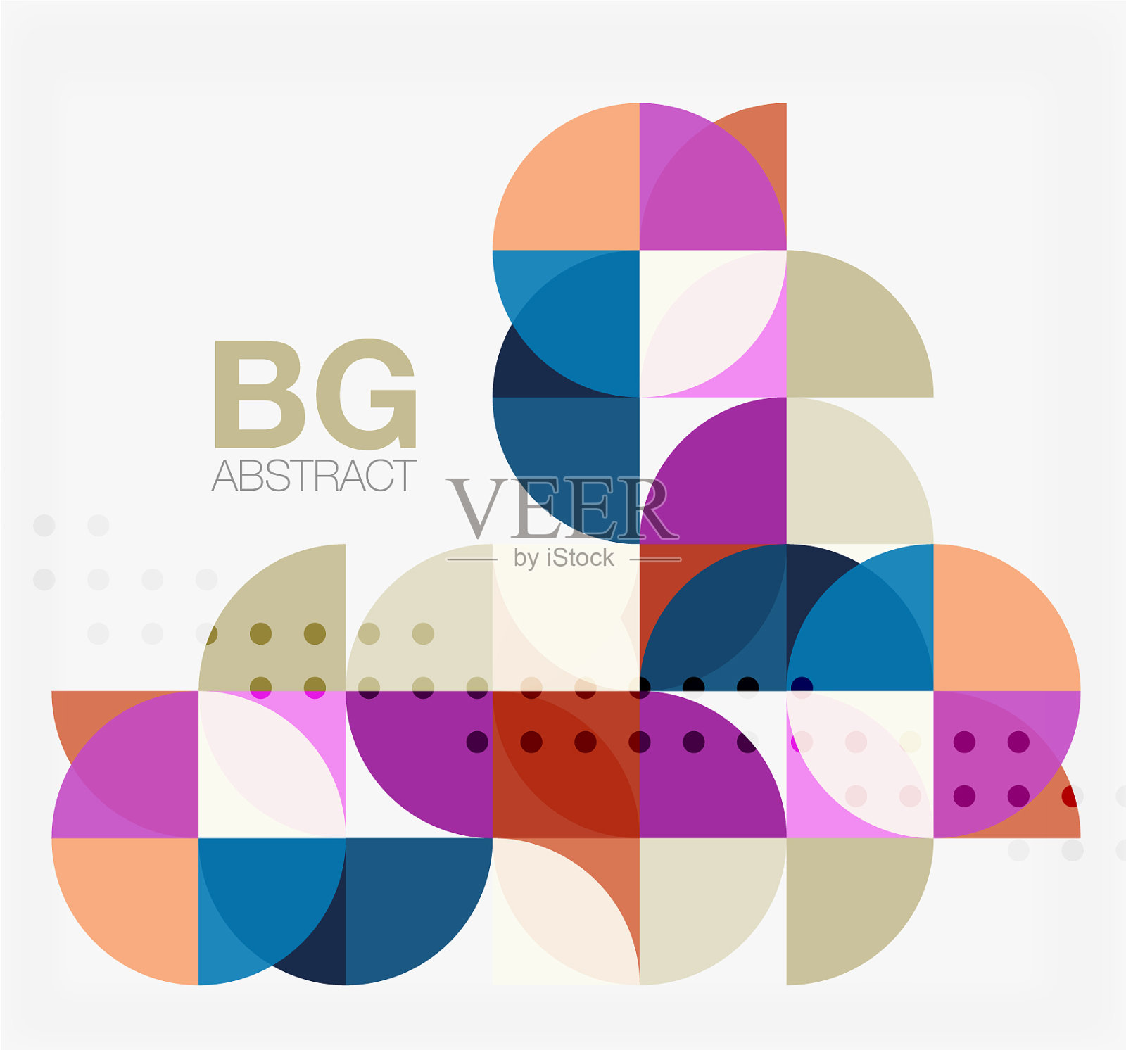 几何圆抽象背景插画图片素材