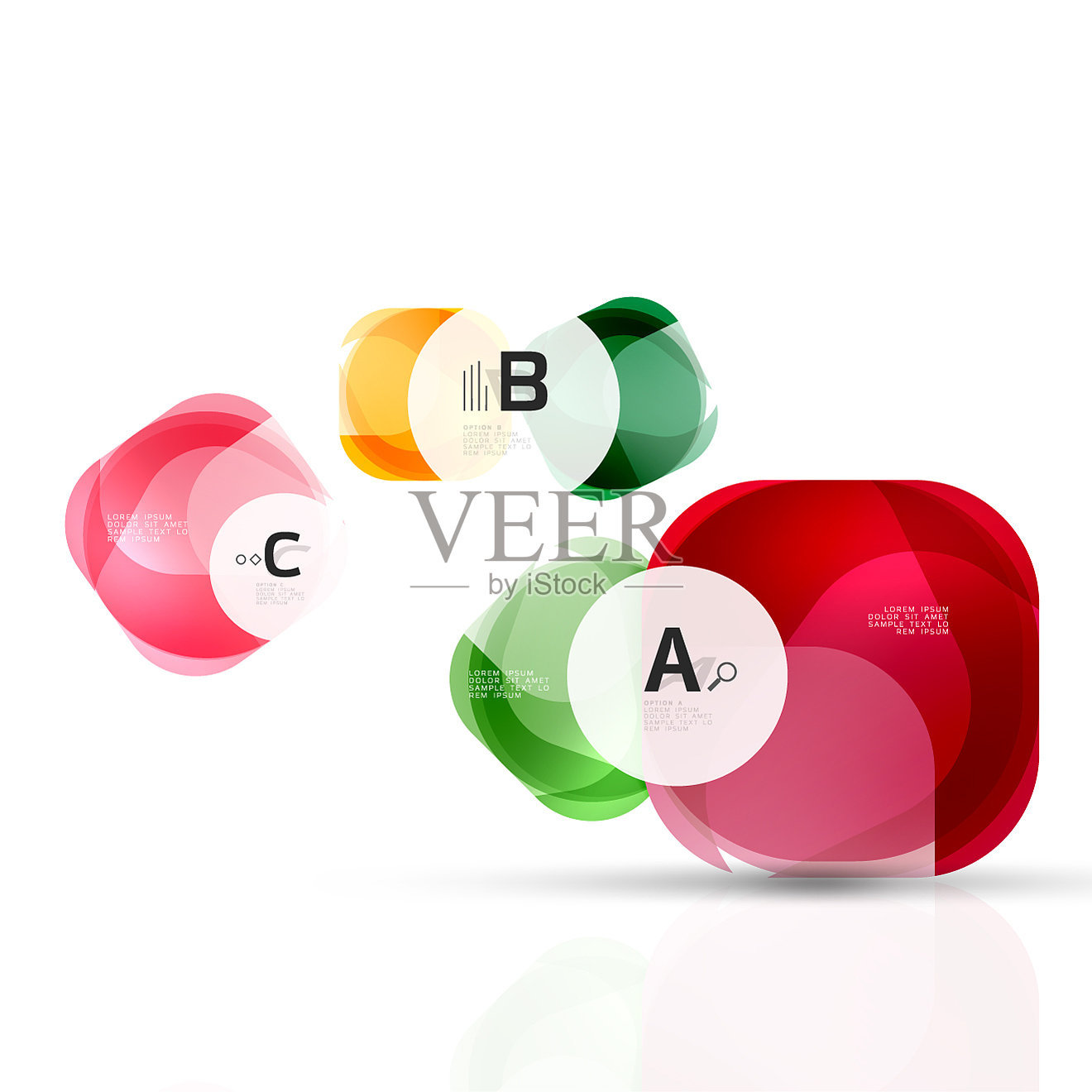 白色的方形和样本文本插画图片素材