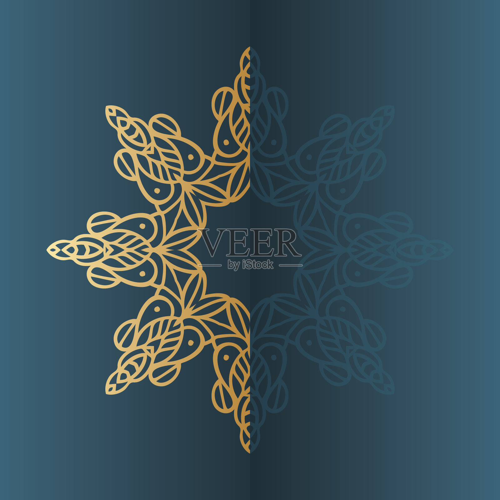 复古曼荼罗标志框复古装饰插画图片素材