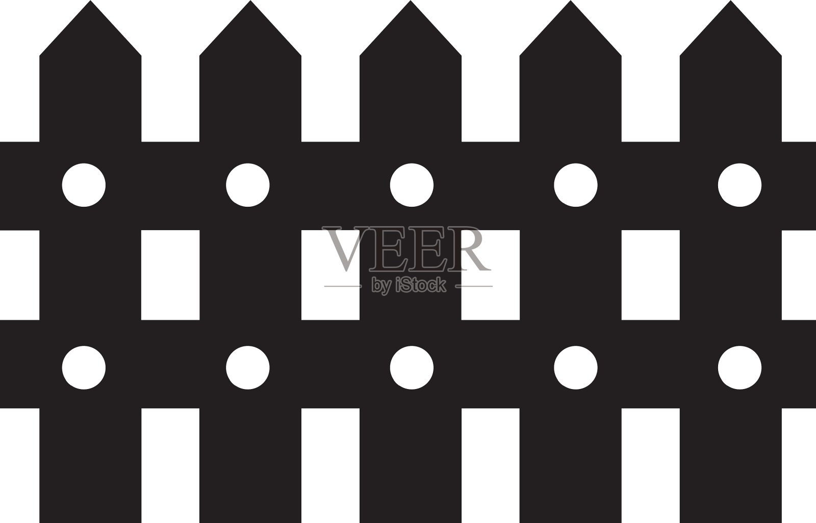 围栏农场孤立图标插画图片素材