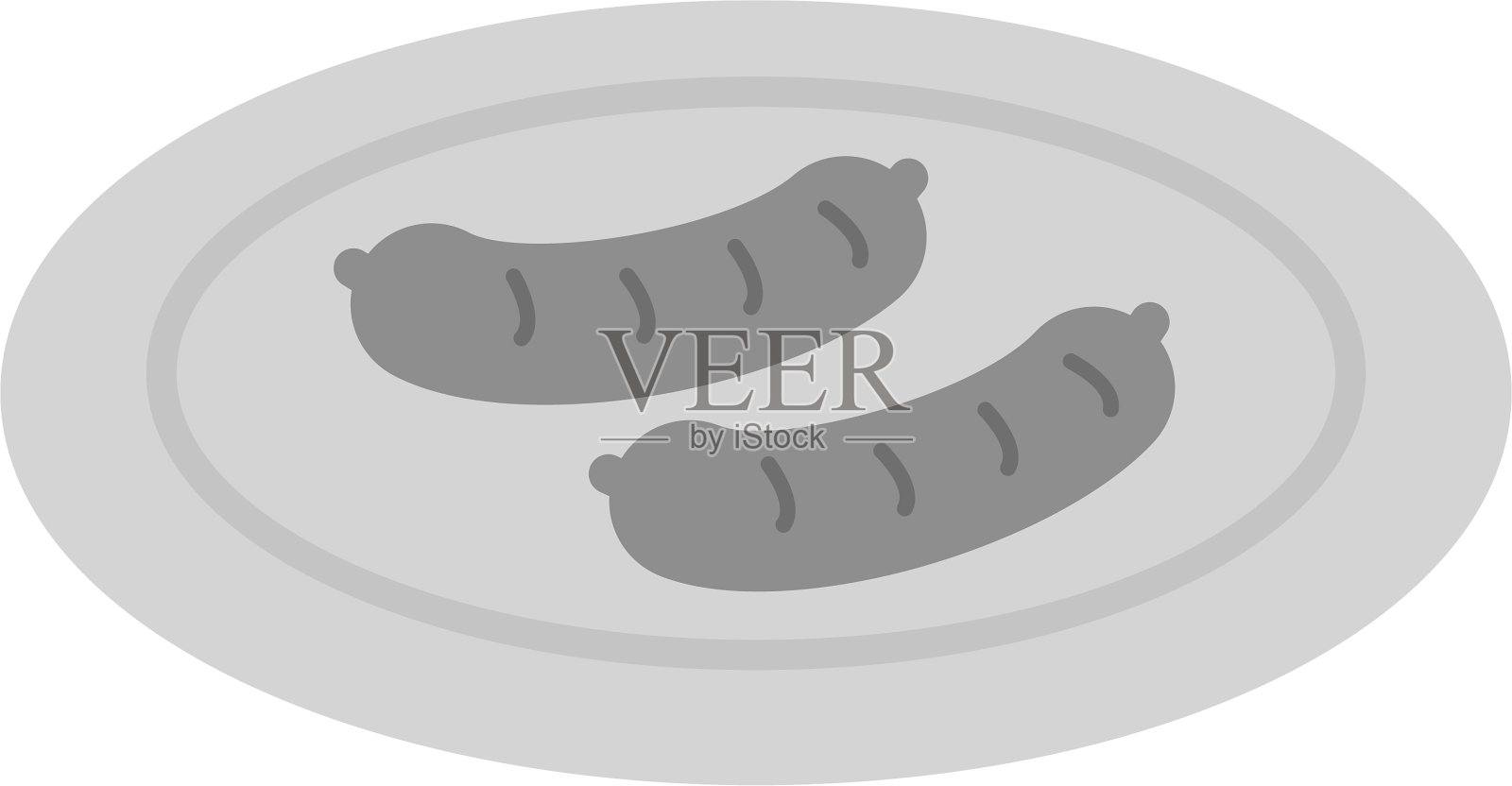 煮sausgages插画图片素材