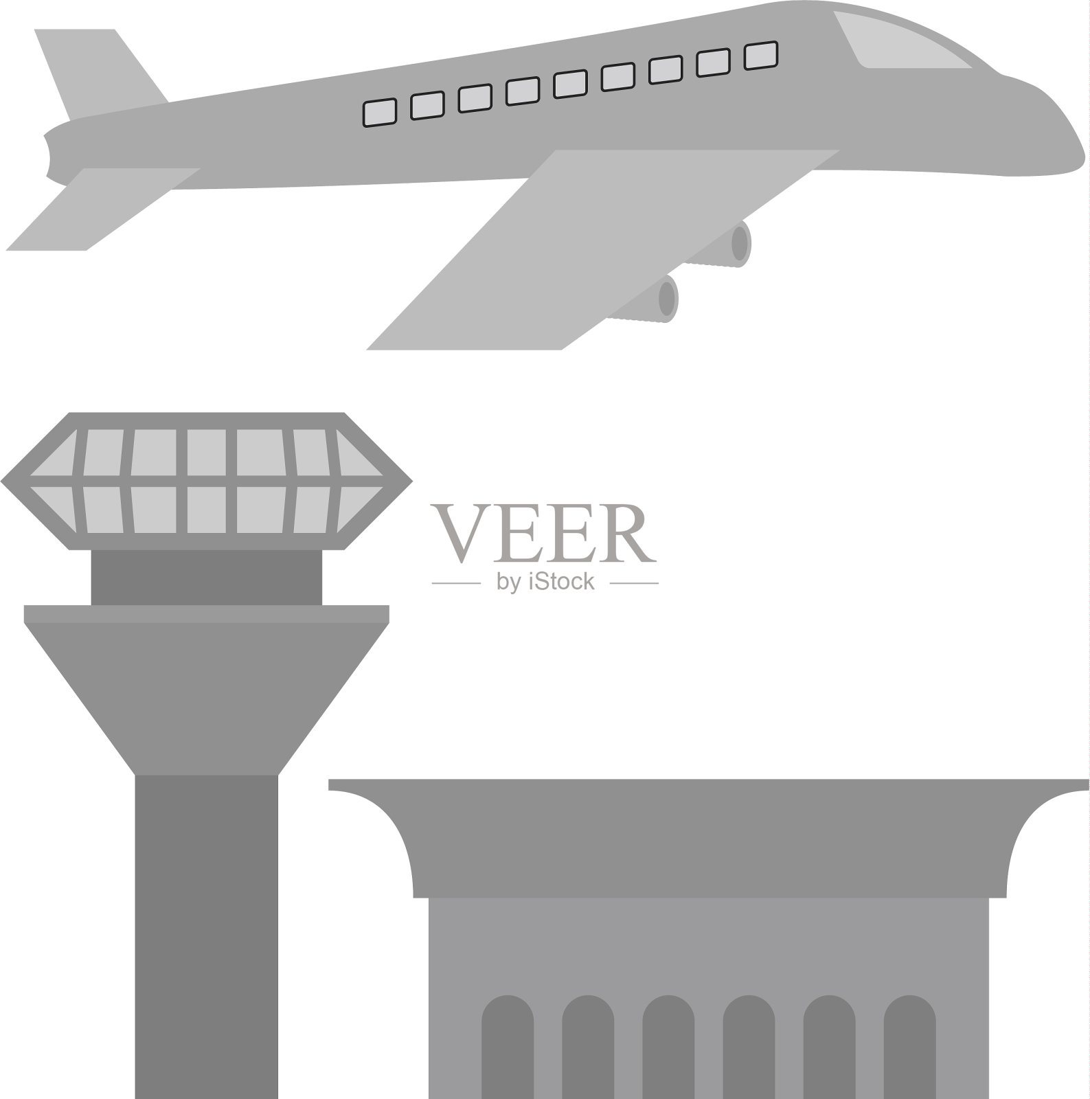 机场插画图片素材