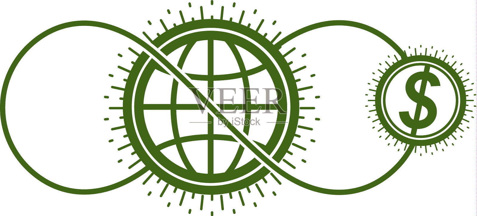 全球合作与商业概念标志设计元素图片