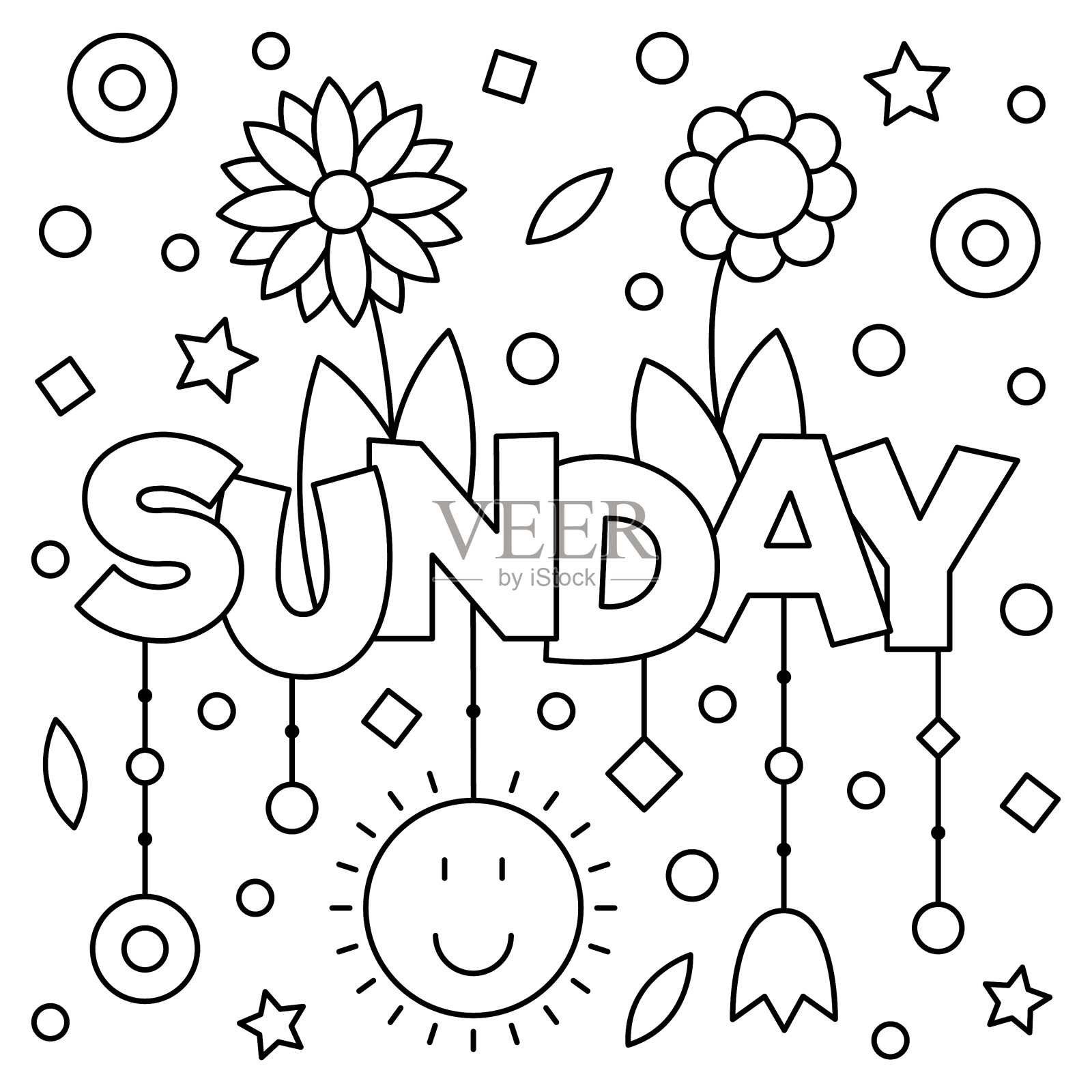 着色页面插画图片素材