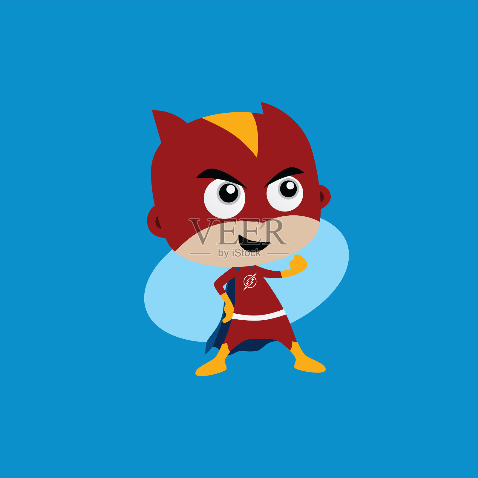 经典漫画中可爱又神奇的超级英雄插画图片素材