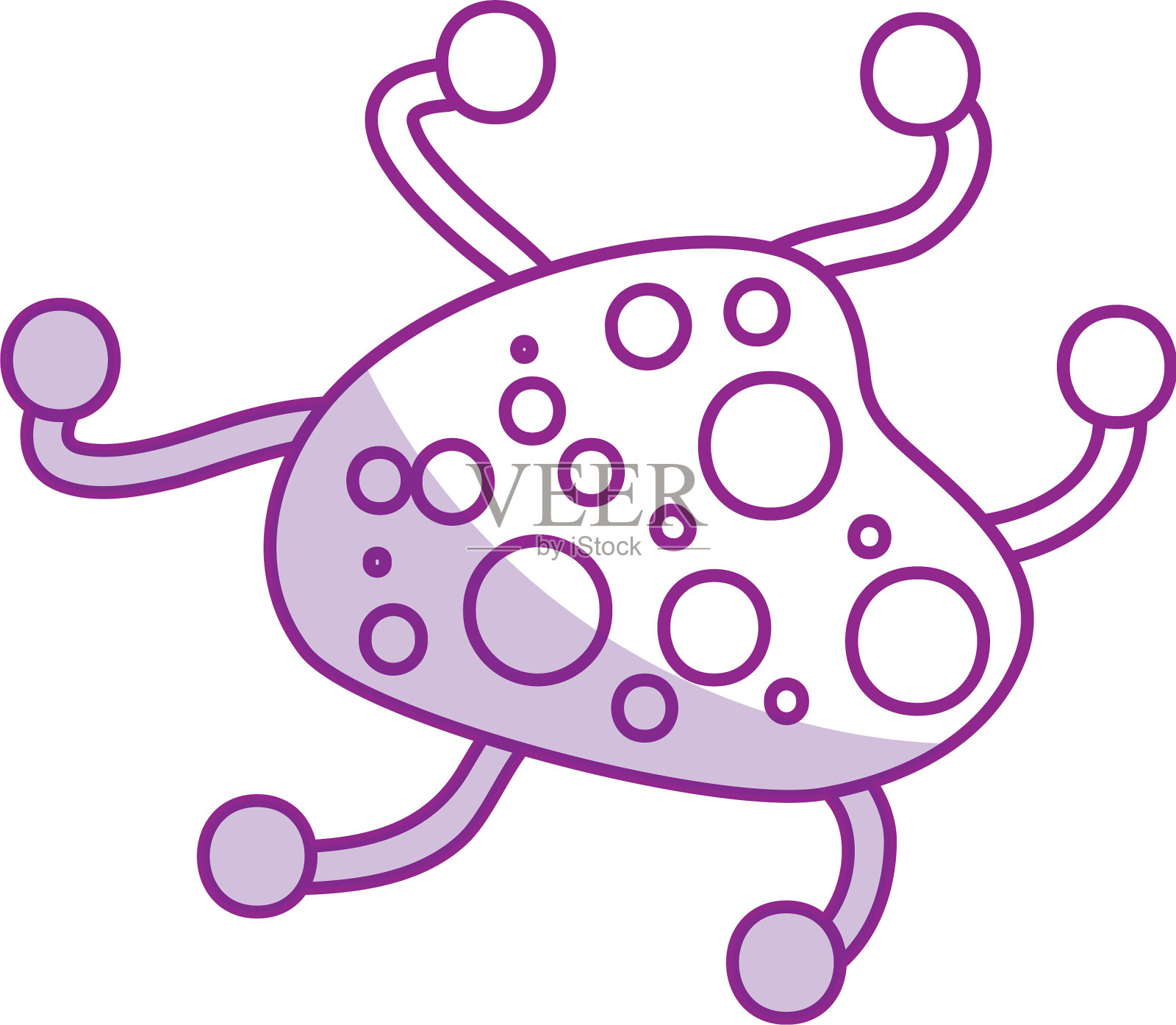 细菌细胞结构图标插画图片素材