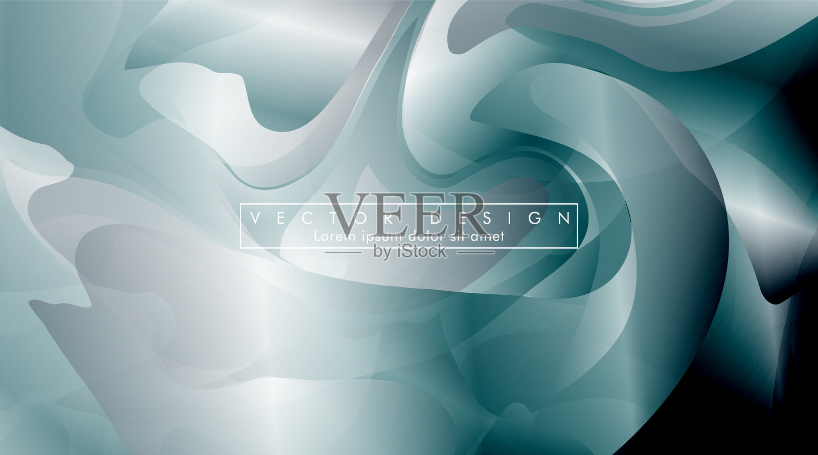 在不规则流体背景下产生波纹插画图片素材