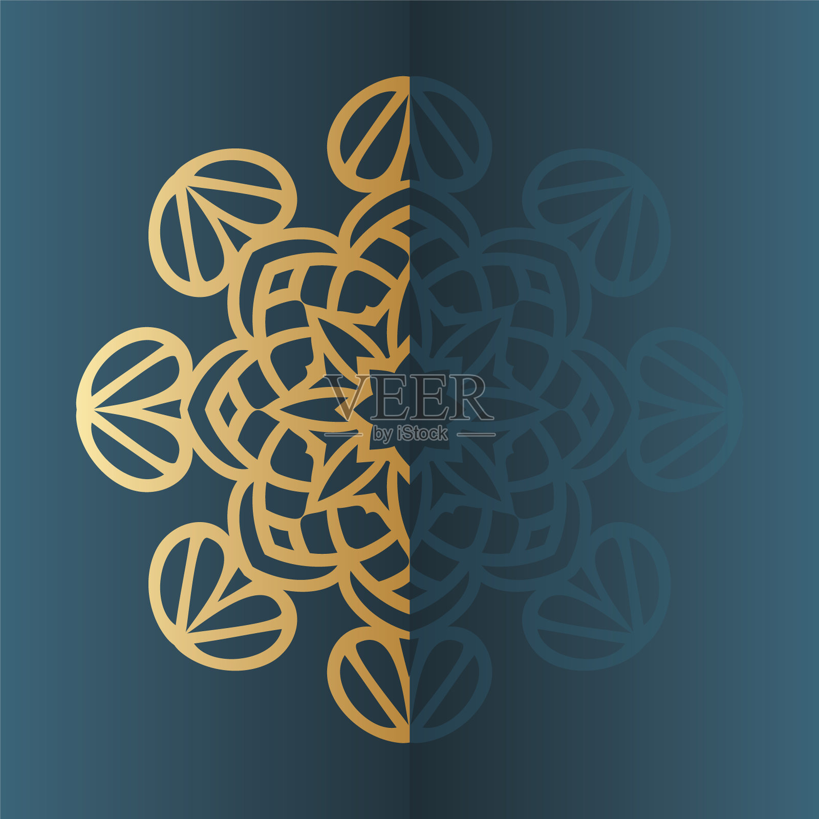 复古曼荼罗标志框复古装饰插画图片素材