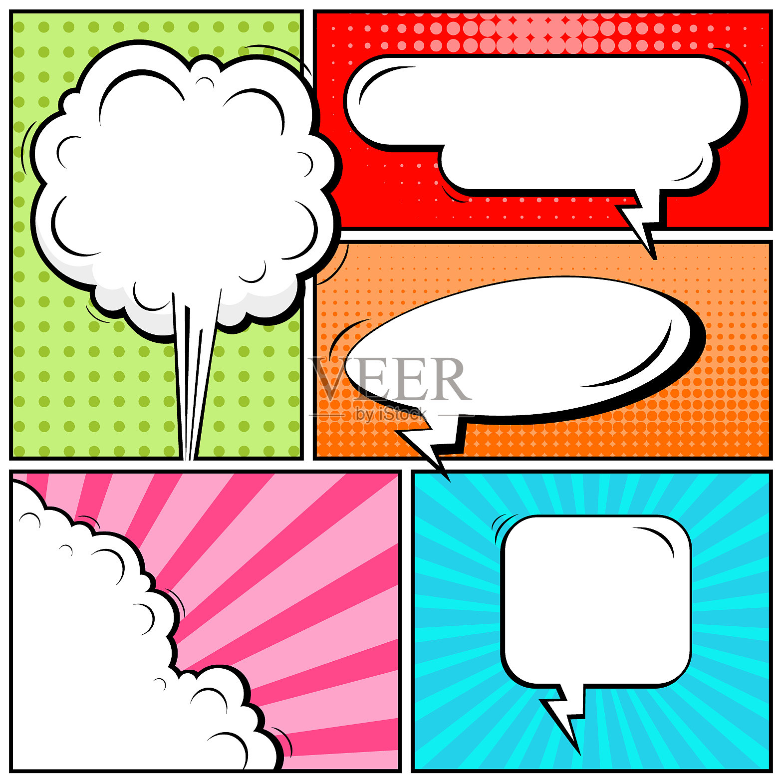 抽象创意概念漫画波普艺术插画图片素材