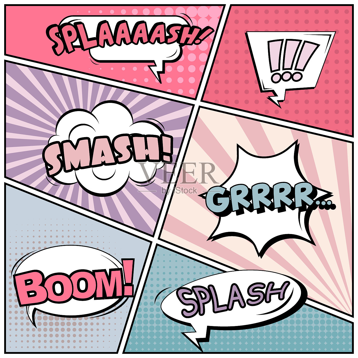 抽象创意概念漫画波普艺术插画图片素材