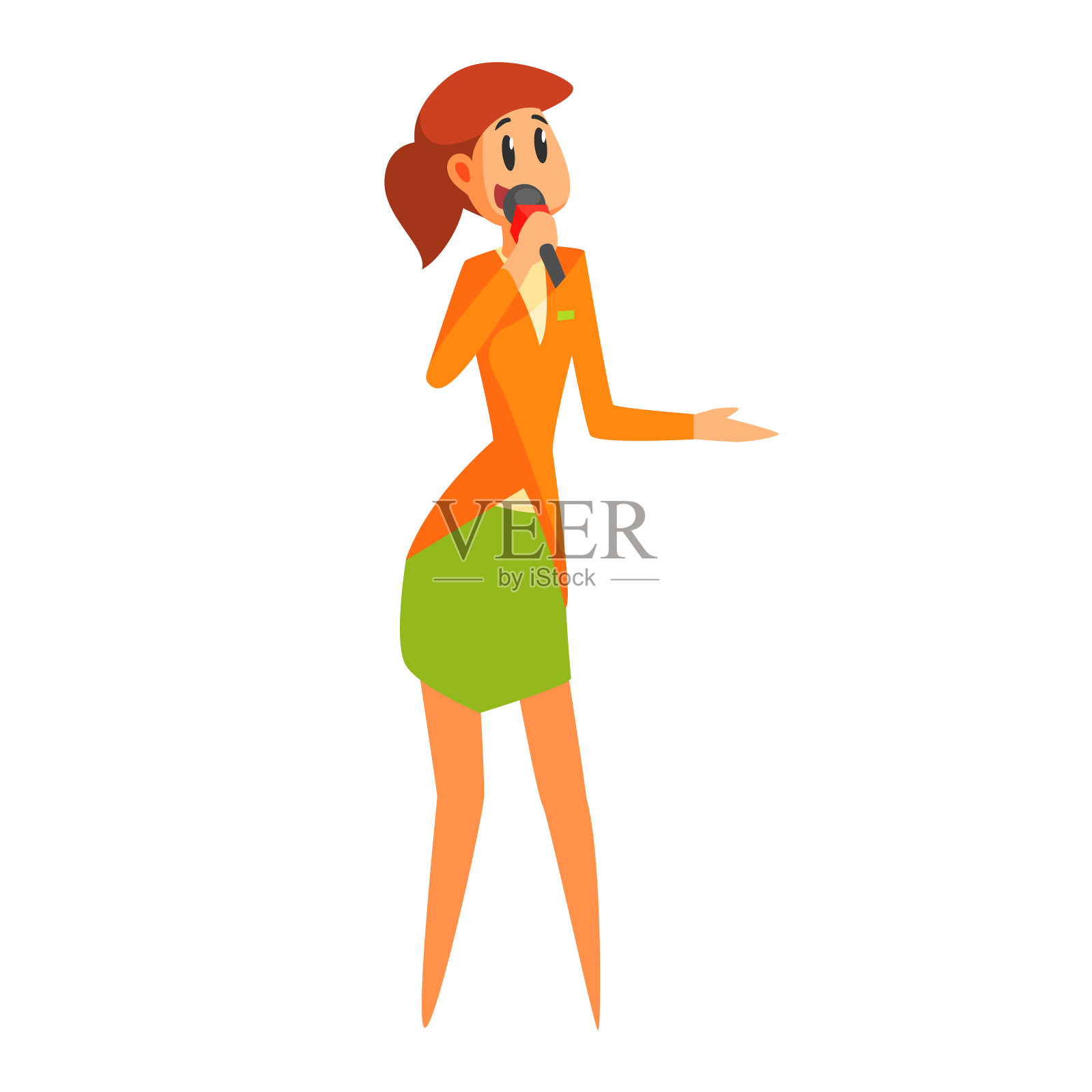 女记者采访提问设计元素图片